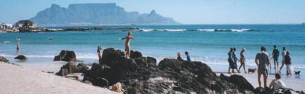 Bloubergstrand with Table Mountain, only 40 min. by car