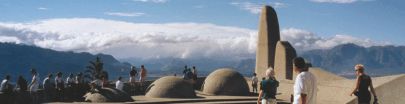 The Language-Monument: View over the Berg River valley towards Franschoek from Paarl